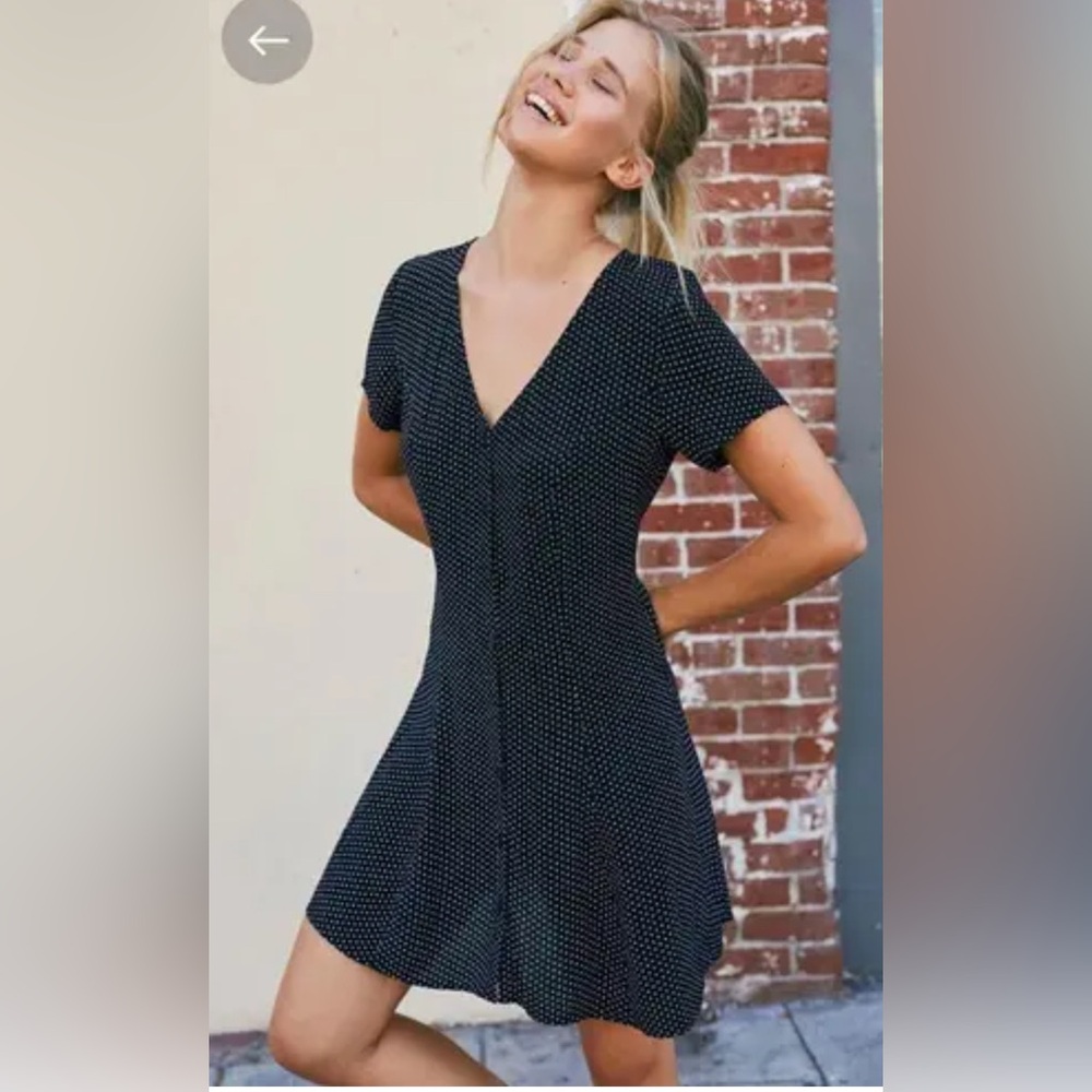 Brandy Melville/John Galt Women’s Black Polka Dot Mini Dress, Size S